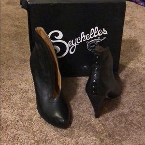 Black high heel boots